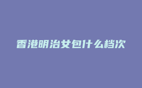 香港明治女包什么档次