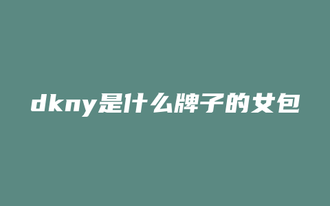 dkny是什么牌子的女包