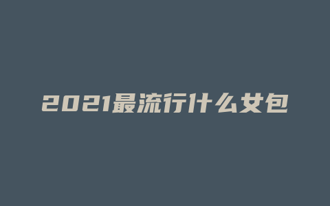 2021最流行什么女包