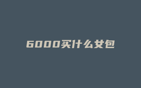 6000买什么女包