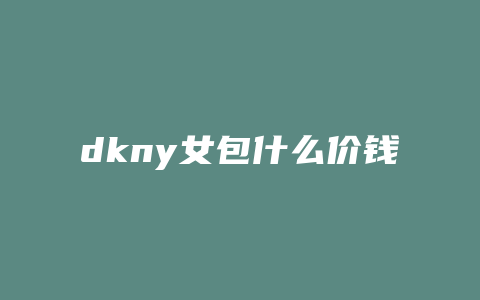 dkny女包什么价钱