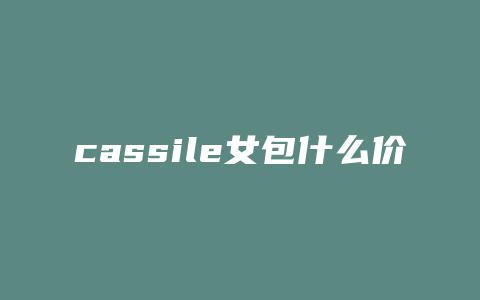 cassile女包什么价格