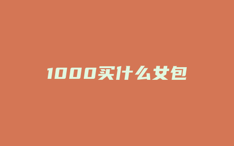 1000买什么女包