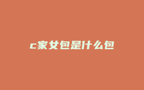 c家女包是什么包