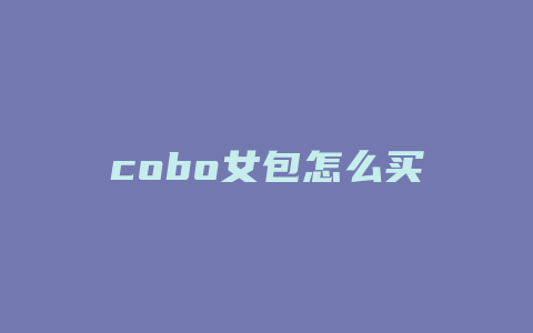 cobo女包怎么买