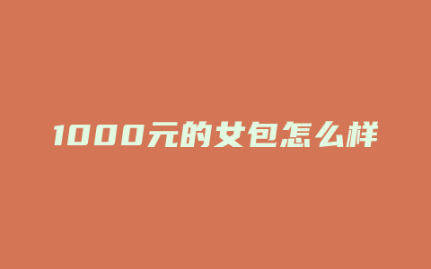 1000元的女包怎么样
