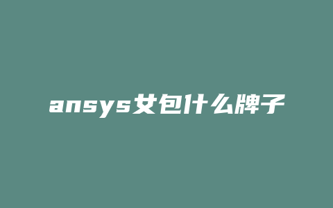 ansys女包什么牌子