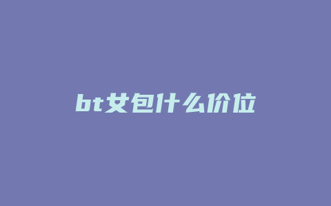 bt女包什么价位