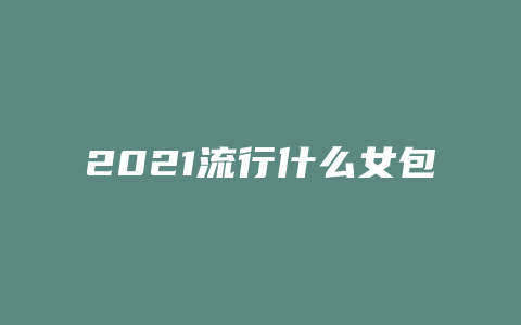 2021流行什么女包