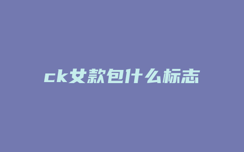 ck女款包什么标志