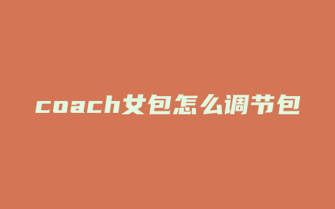 coach女包怎么调节包带