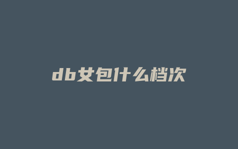 db女包什么档次
