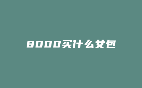 8000买什么女包