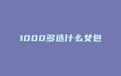1000多选什么女包