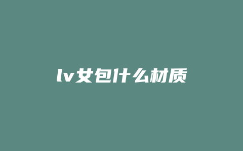 lv女包什么材质