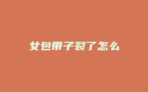 女包带子裂了怎么