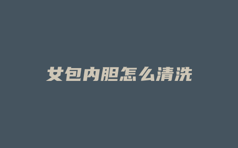 女包内胆怎么清洗