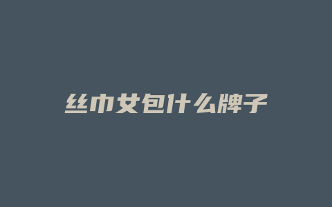 丝巾女包什么牌子