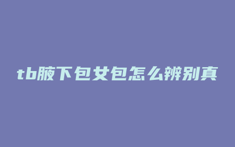 tb腋下包女包怎么辨别真假