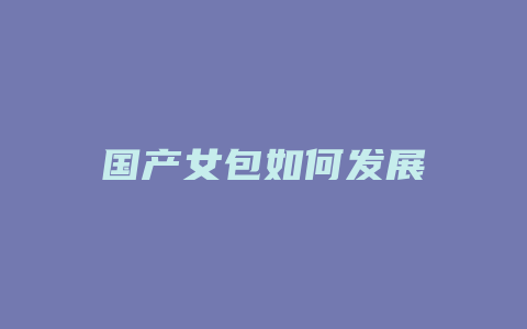 国产女包如何发展