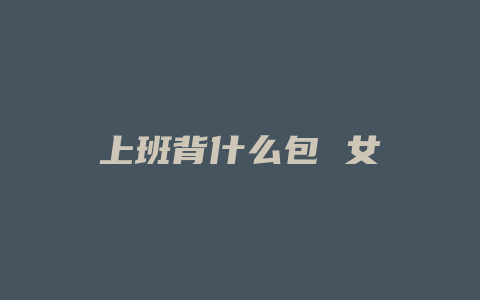 上班背什么包 女