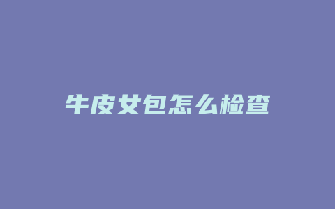 牛皮女包怎么检查