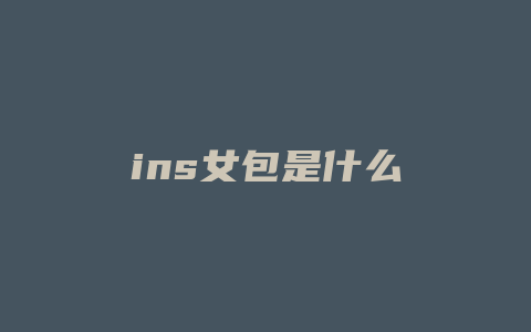 ins女包是什么