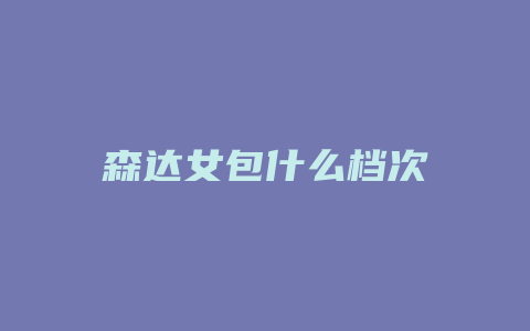 森达女包什么档次