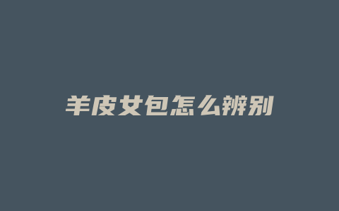 羊皮女包怎么辨别