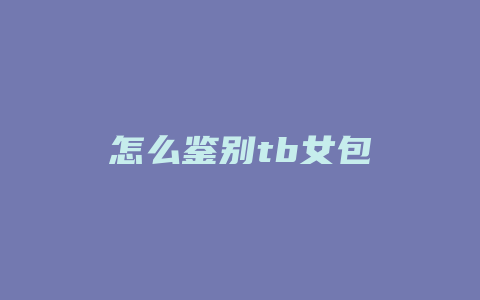 怎么鉴别tb女包