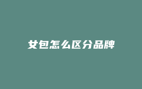 女包怎么区分品牌