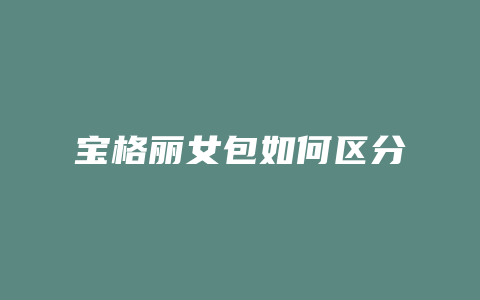 宝格丽女包如何区分