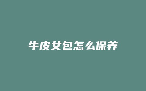 牛皮女包怎么保养