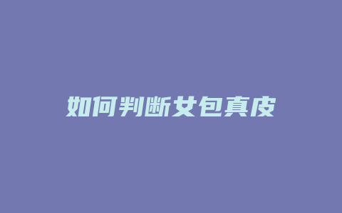 如何判断女包真皮