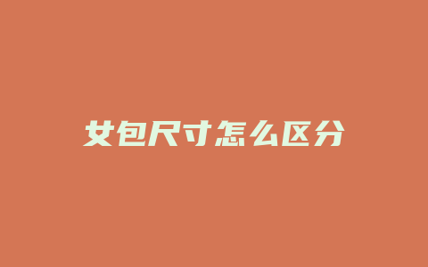 女包尺寸怎么区分