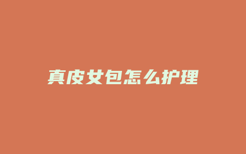 真皮女包怎么护理