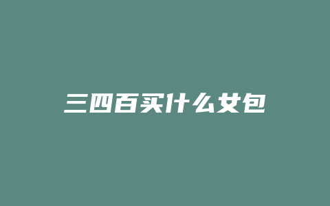 三四百买什么女包