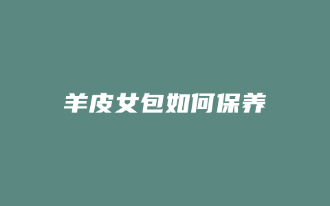 羊皮女包如何保养
