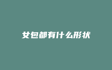 女包都有什么形状