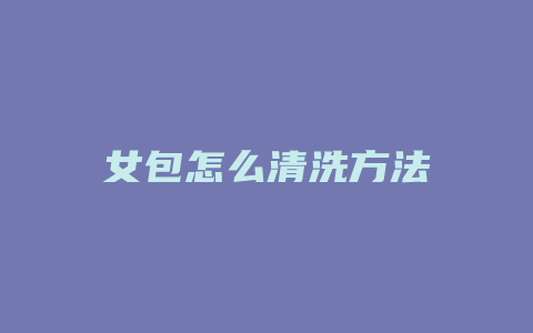 女包怎么清洗方法
