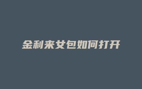 金利来女包如何打开