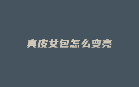 真皮女包怎么变亮