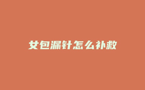 女包漏针怎么补救