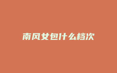 南风女包什么档次