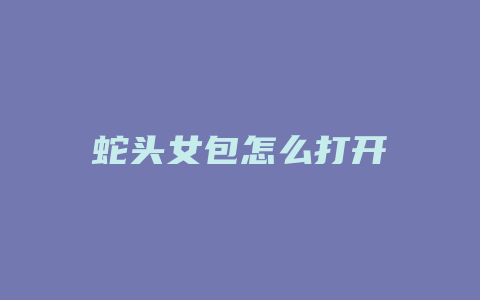 蛇头女包怎么打开
