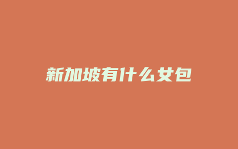 新加坡有什么女包