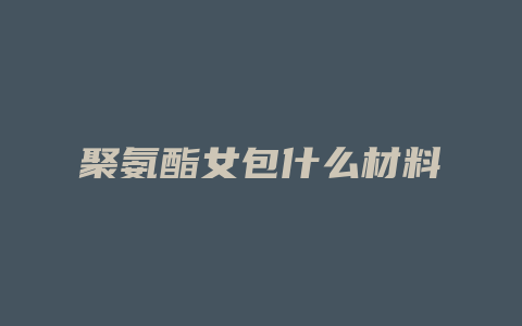 聚氨酯女包什么材料