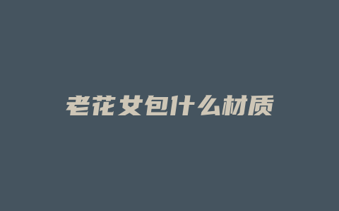 老花女包什么材质