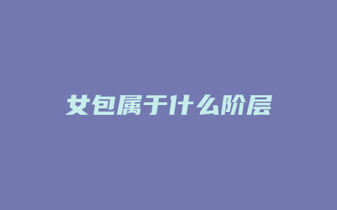 女包属于什么阶层