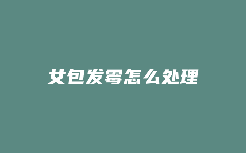 女包发霉怎么处理